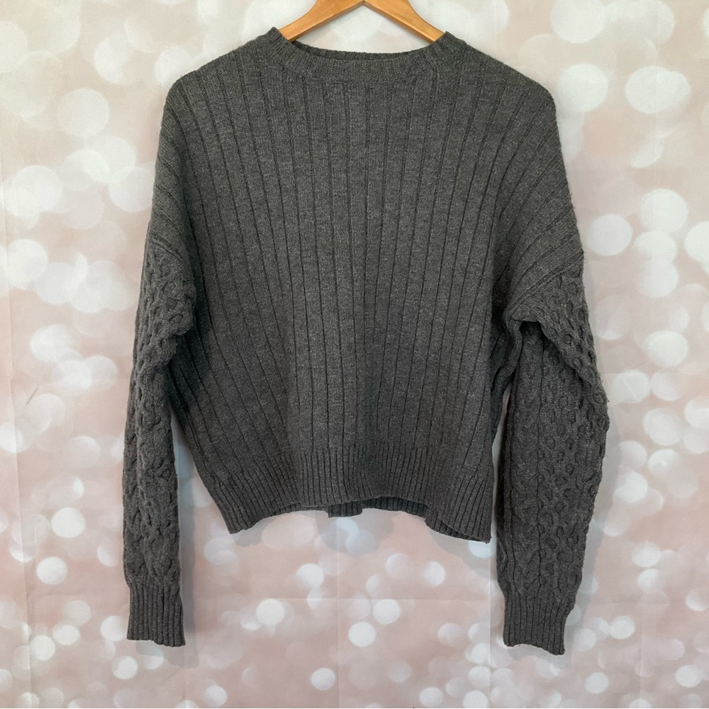 Bershka Gray Knit Sweater - Picture 1 of 8
